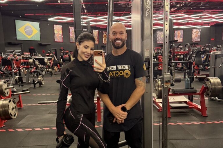 Influenciadora Dillyene detalha seu treino com Jhonny Benny para manter o corpo sarado
